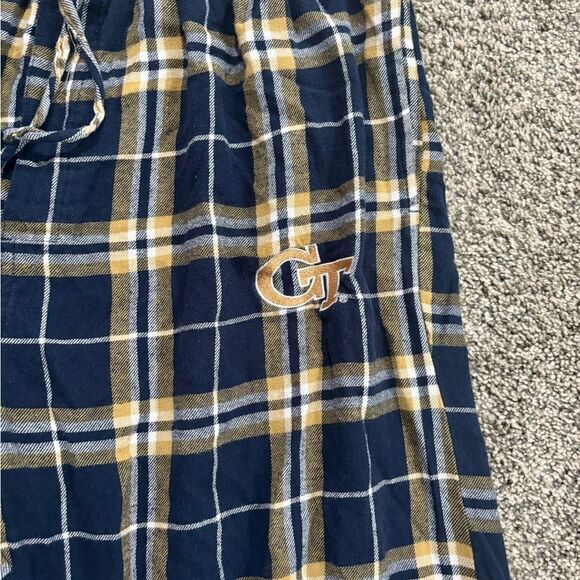 Women’s Plaid Ga Tech Sleepwear Pajama Gold/Navy Pants-size Large - Picture 4 of 4